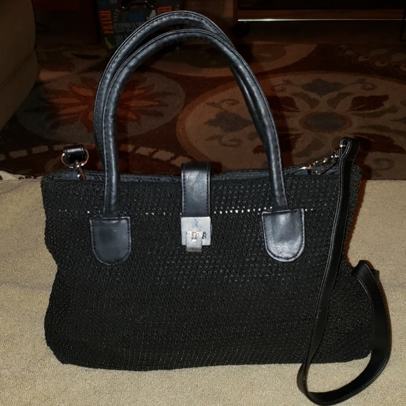 Vintage 90's Woven/Knit Bag - Picture 1 of 6